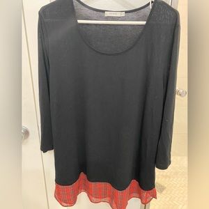 Ricki’s black and plaid long sleeve twofer
